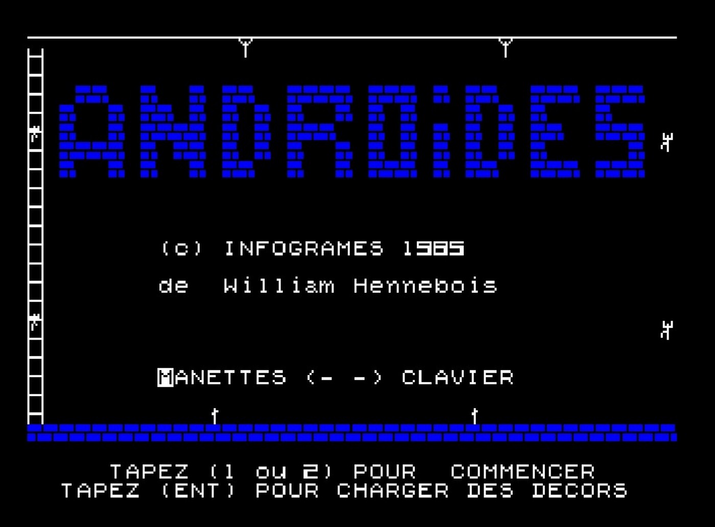 capture d'écran du jeu pour thomson TO8 Androïdes