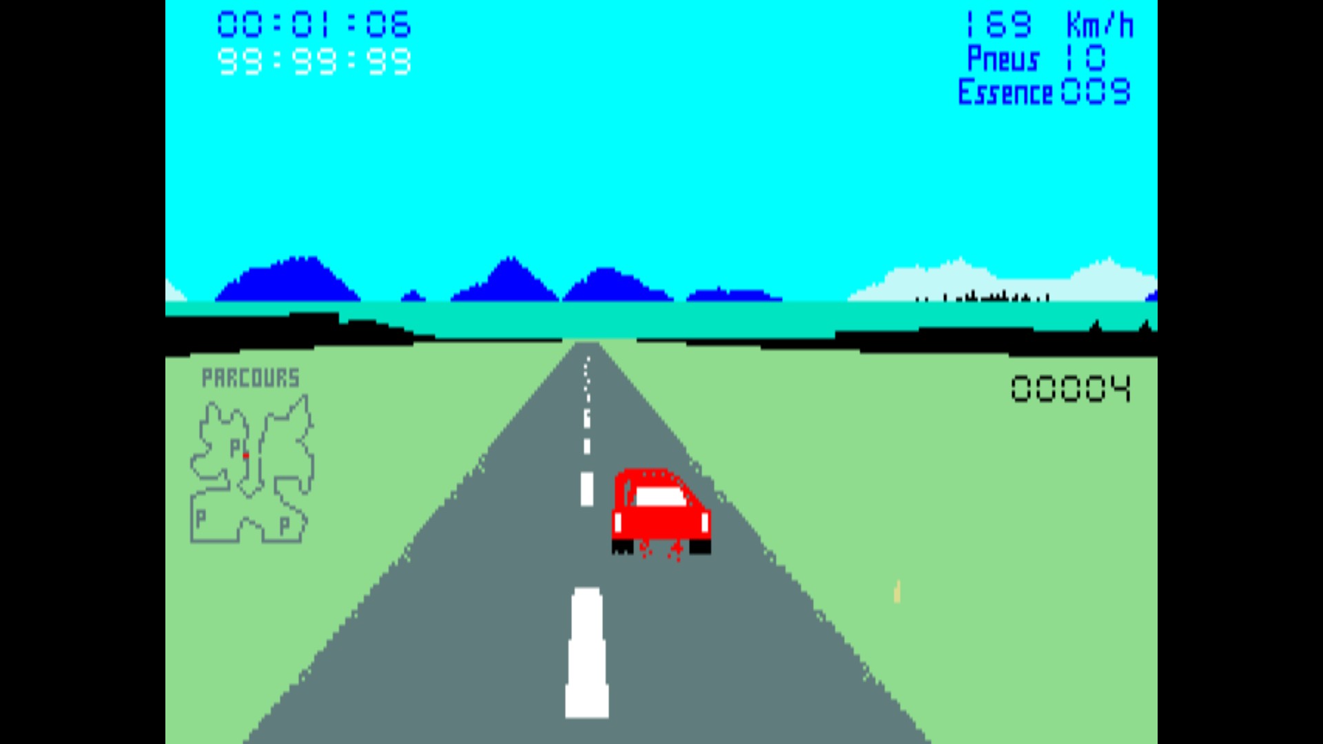 capture d'écran du jeu Speedway pour ordinateur Thomson