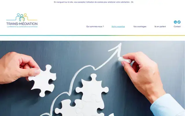Site vitrine conçu pour l’entreprise Trans-Médiation