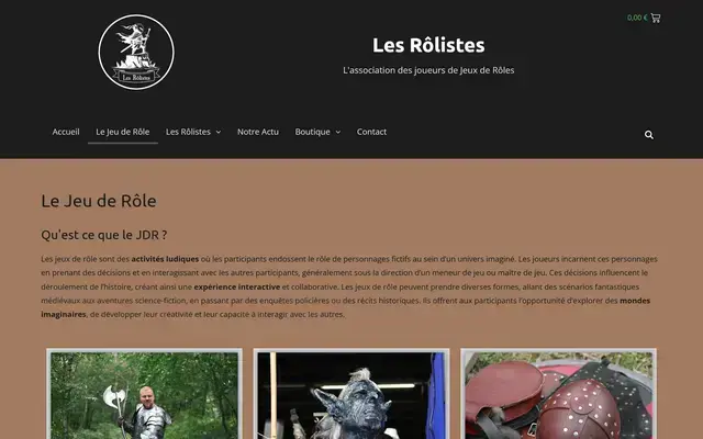 Extrait d’un projet web associatif en cours de création