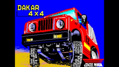 capture d'écran du jeu Dakar 4x4 pour thomson TO8 réalisée avec l'émulateur MAME