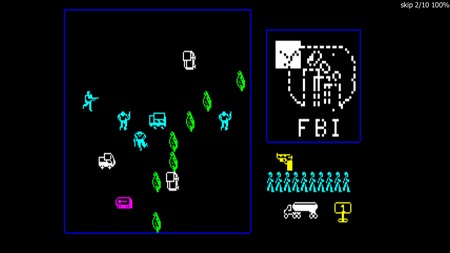 capture d'écran du jeu FBI pour thomson TO8 réalisée l'émulateur l'émulateur avec MAME