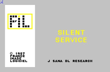 Capture d'écran du jeu Silent Service pour ordinateur TO8 réalisée avec MAME