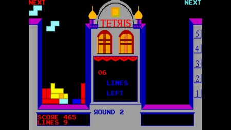 capture d'écran du jeu YRprod Tetris pour thomson TO8 réalisée avec MAME